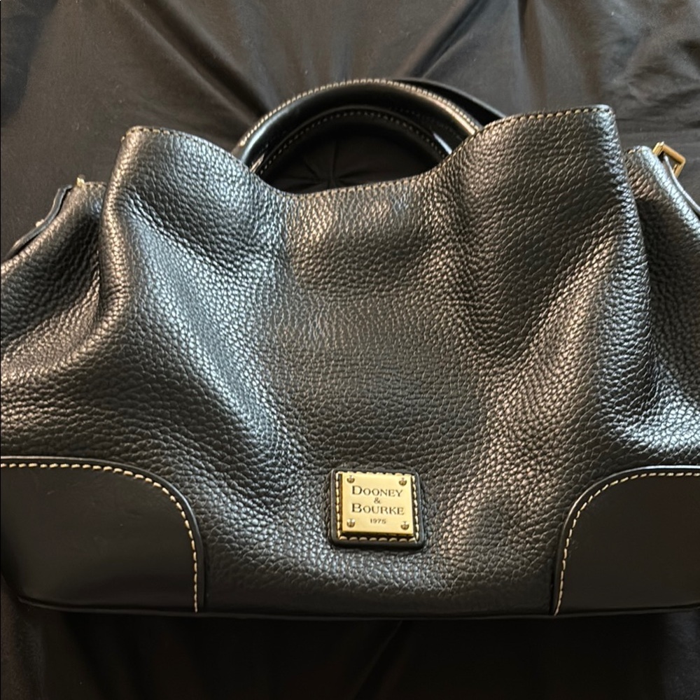 Dooney & Bourke Black Pebbled Leather Tote